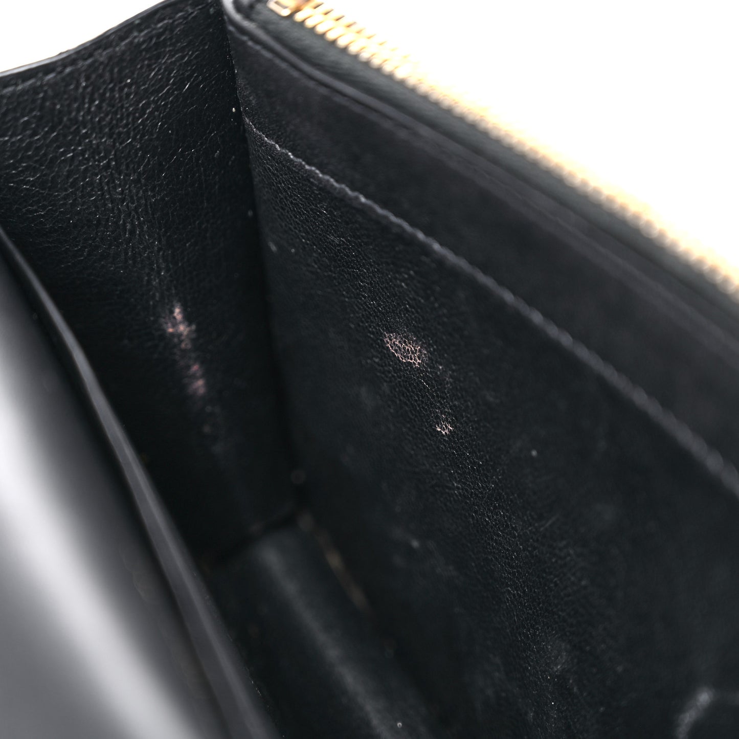 Smooth Calfskin Classic Monogram Kate Tassel Chain Wallet Black