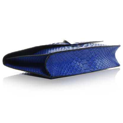 Proenza Schouler Python Small Lunch Bag Clutch Royal Blue 4 of 8