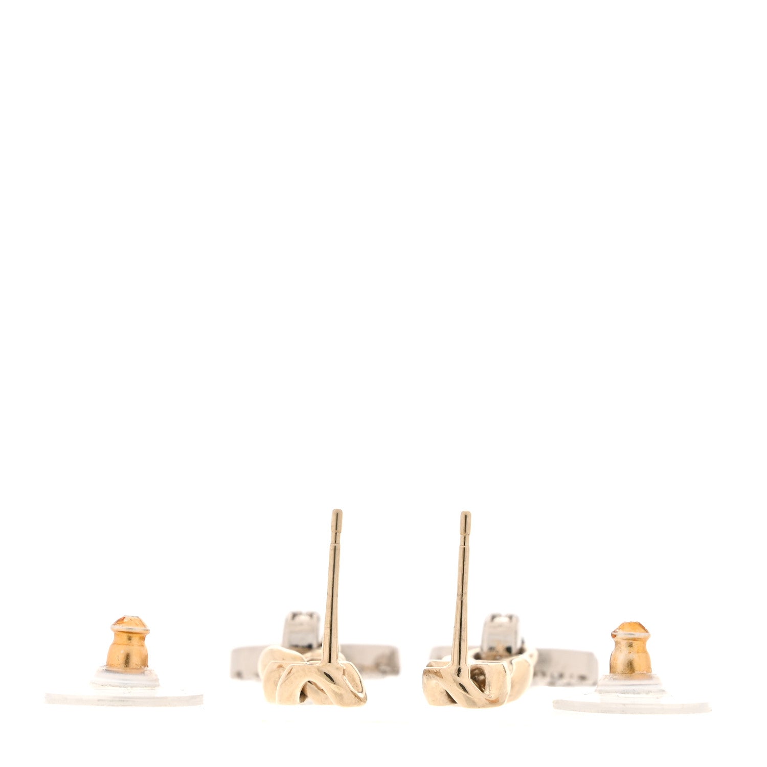 Chanel Metal Crystal CC Chain Drop Earrings  Gold 3 of 5
