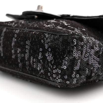 Chanel Sequin Lambskin Mini Moonlight on Water Flap Black 10 of 10
