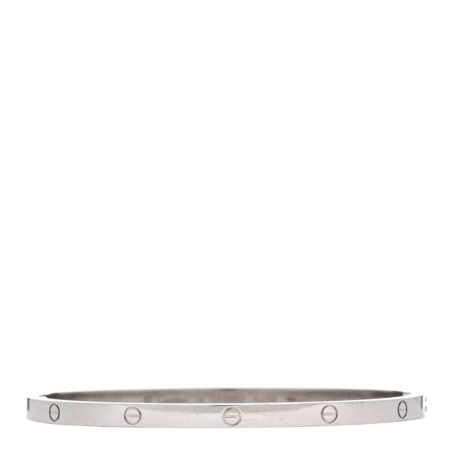 Cartier 18K White Gold Small LOVE Bracelet 18 1 of 6