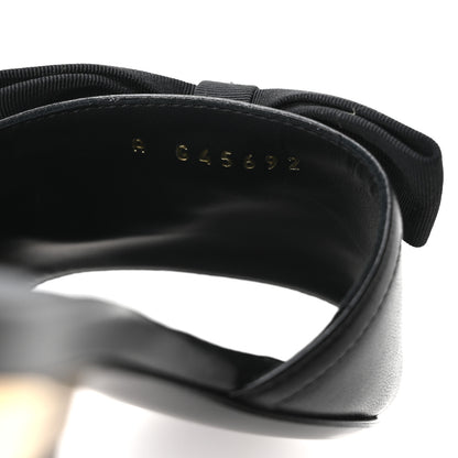 Chanel Lambskin Grosgrain CC Bow Mules 37.5 Black 9 of 9