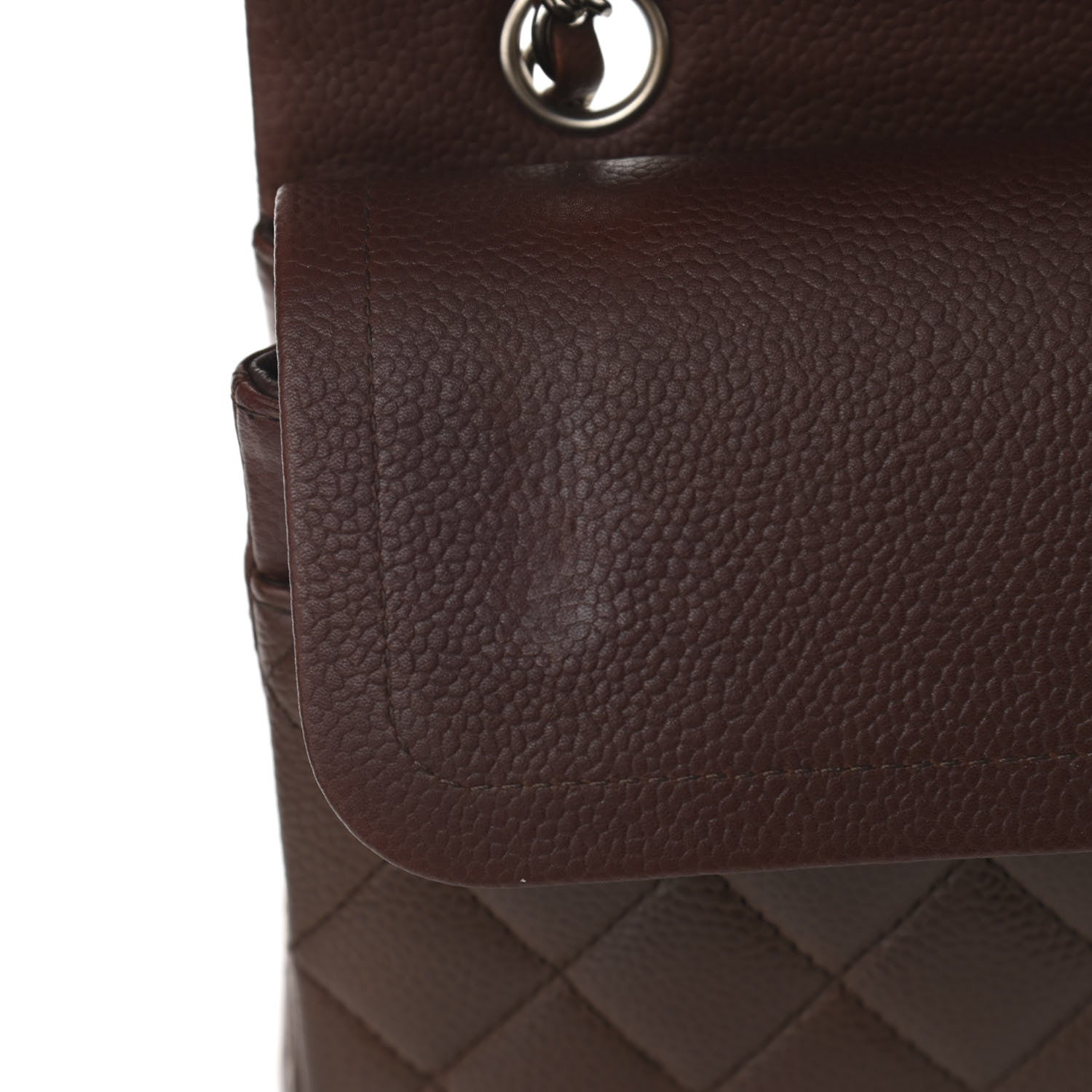 Chanel Caviar Quilted Medium Double Flap Burgundy 12 of 13
