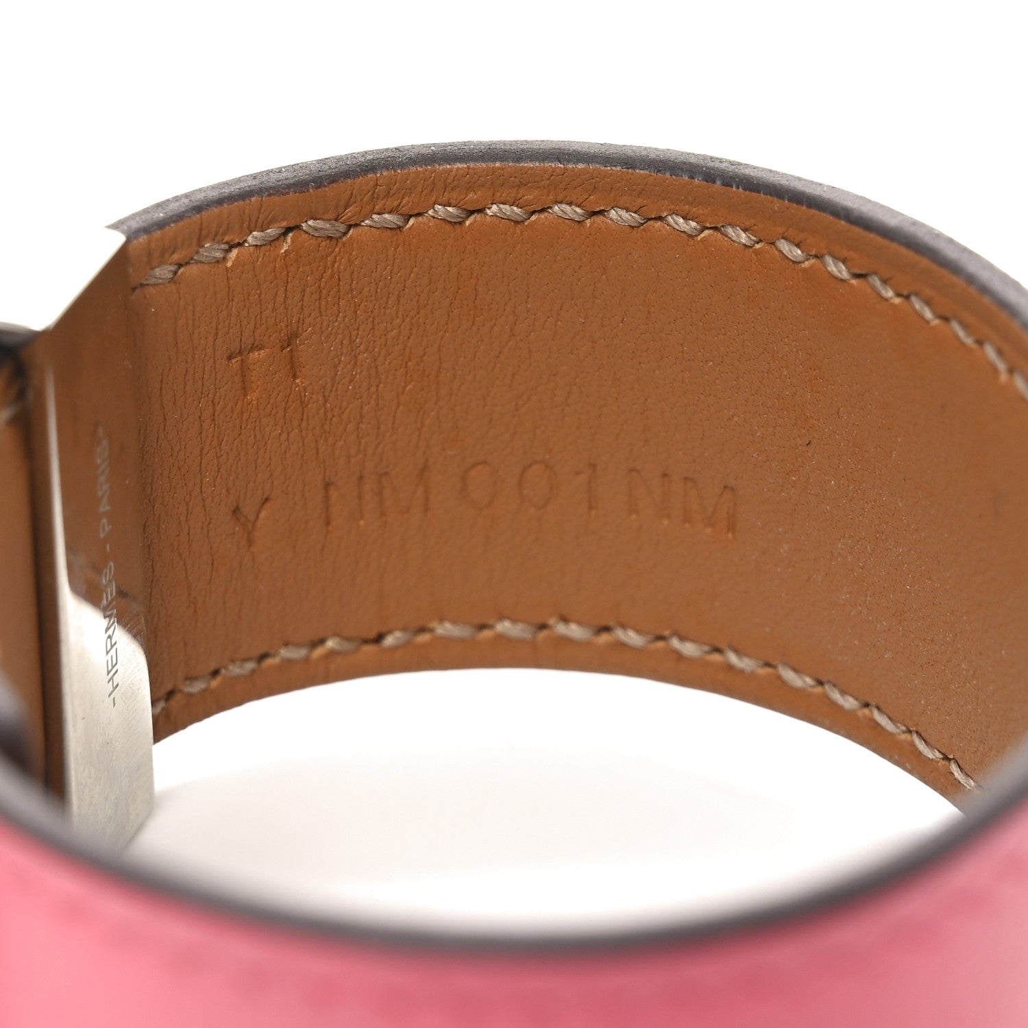 Hermes Epsom Collier de Chien 24 Bracelet T1 Rose Jaipur 5 of 5