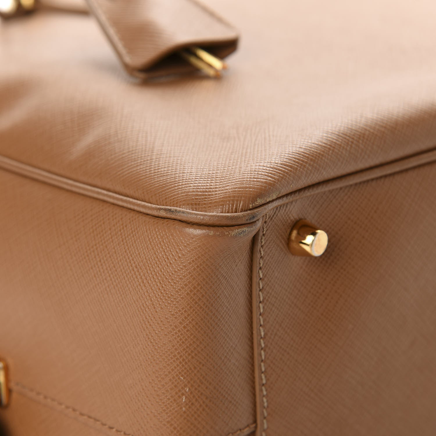Prada Saffiano Bauletto Caramel 9 of 20