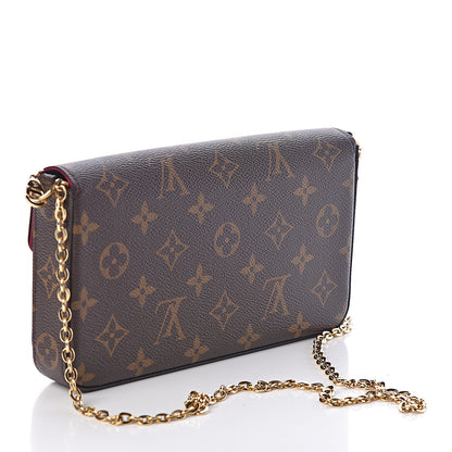 Louis Vuitton Monogram Pochette Felicie Chain Wallet Fuchsia 3 of 10