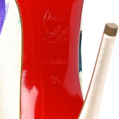 Christian Louboutin Satin Maxi Fiori Pigalle Follies 100 Pumps 36 Multicolor 5 of 5