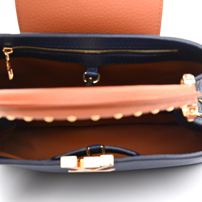 Louis Vuitton Taurillon Capucines BB Bleu de France Blue 5 of 10