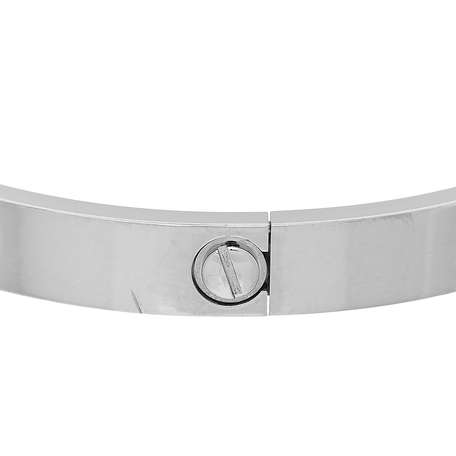 Cartier 18K White Gold LOVE Bracelet 19 7 of 10