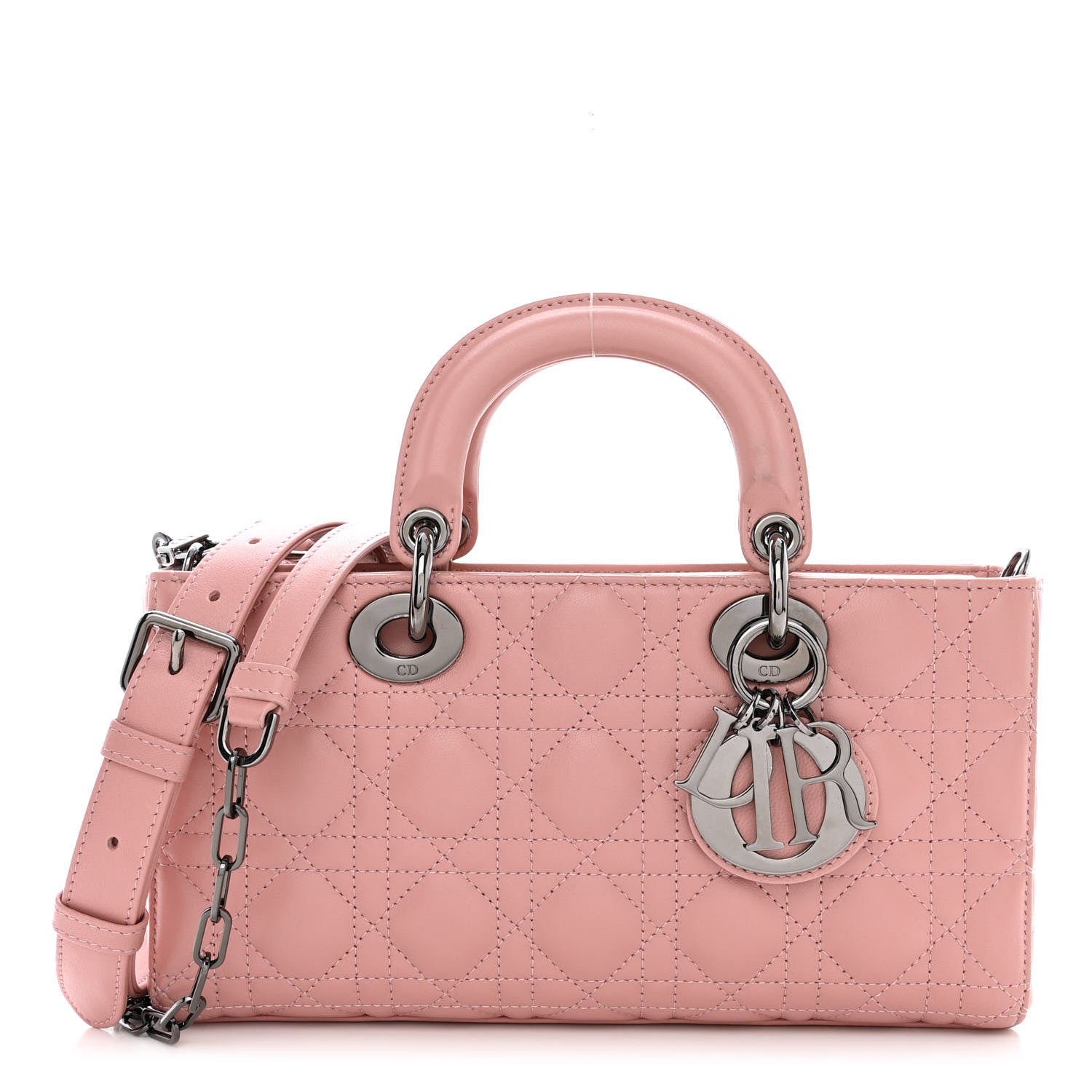Christian Dior Lambskin Cannage Medium Lady D-Joy Old Rose 1 of 13