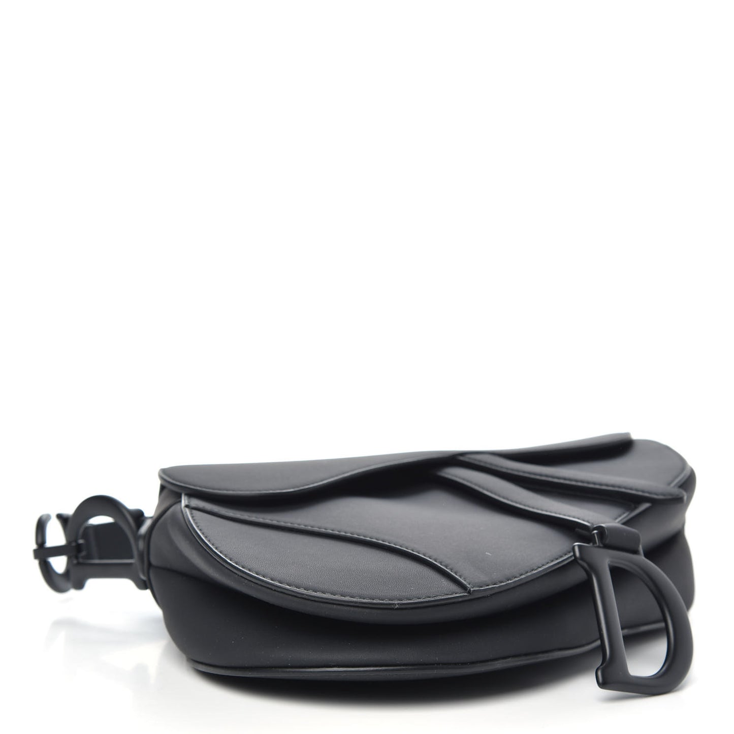 Ultra Matte Calfskin Saddle Bag Black