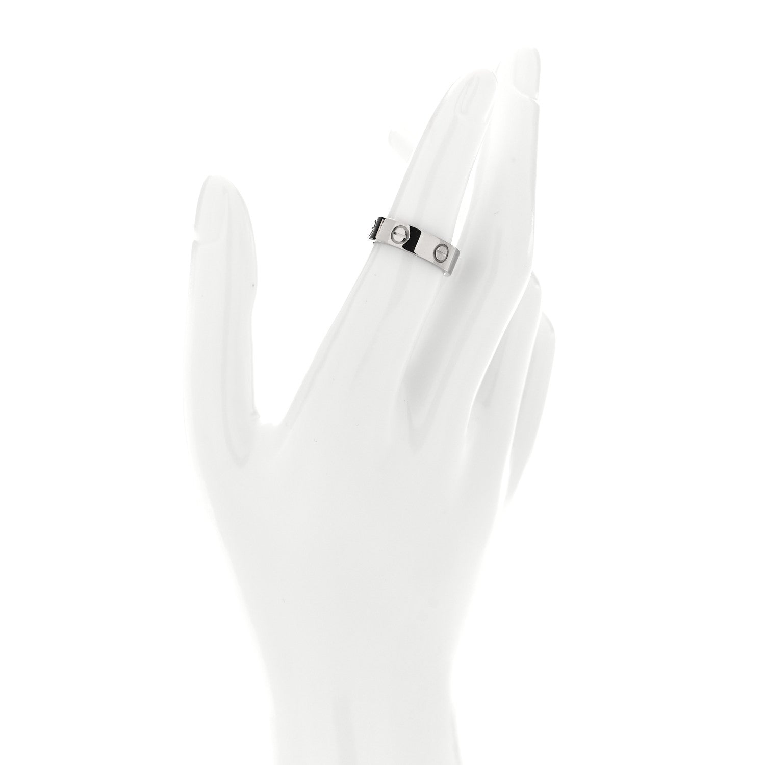 Cartier 18K White Gold 5.5mm LOVE Ring 51 5.75 2 of 5