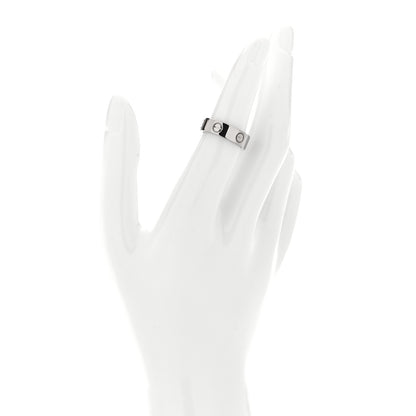 Cartier 18K White Gold 5.5mm LOVE Ring 51 5.75 2 of 5