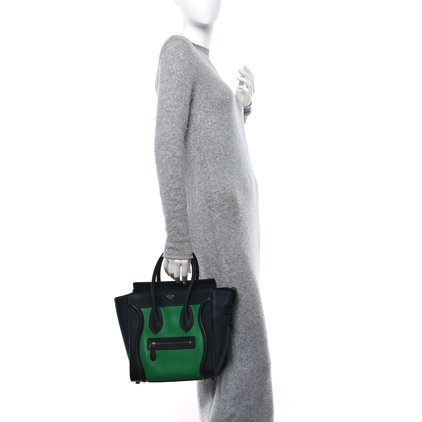 Smooth Calfskin Micro Bi-Color Luggage Grass