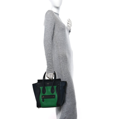 Celine Smooth Calfskin Micro Bi-Color Luggage Grass 3 of 9
