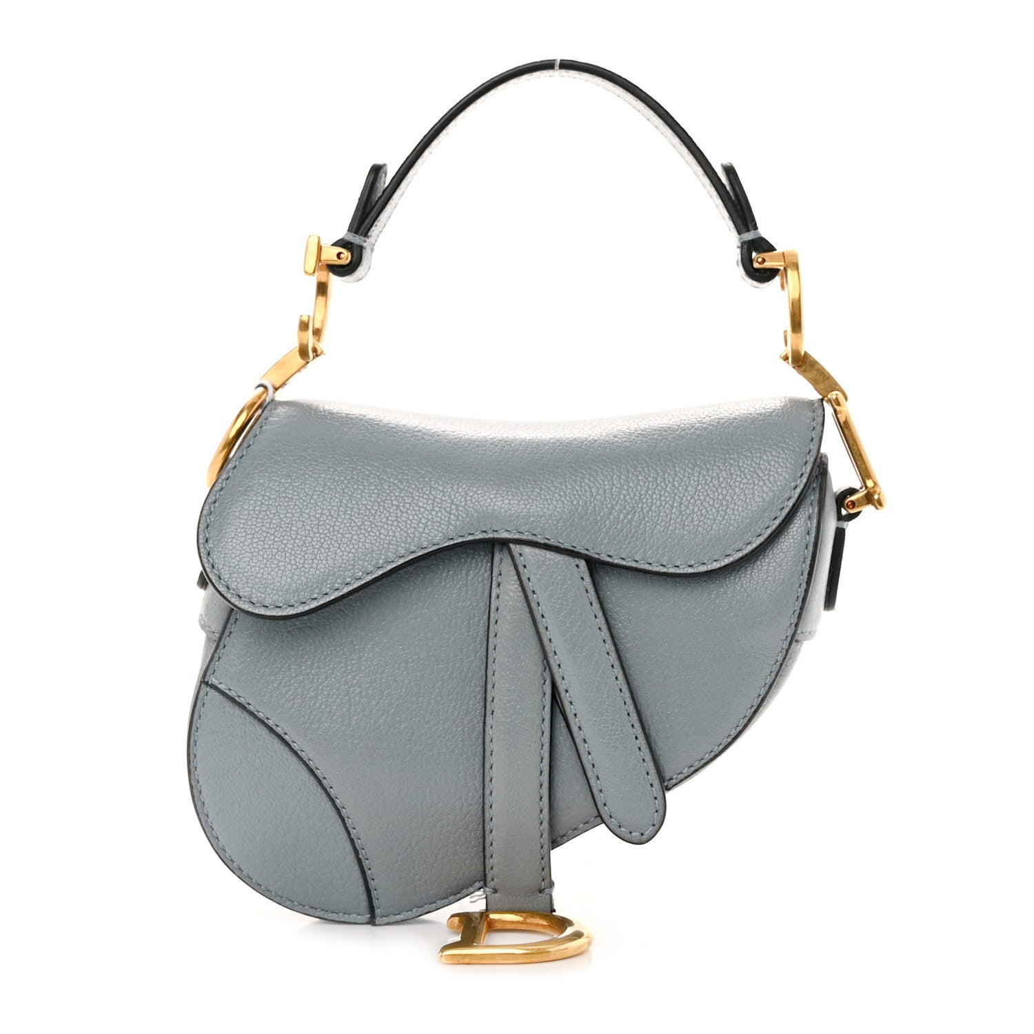 Christian Dior Goatskin Micro Saddle Bag Cloud Blue 1 of 12