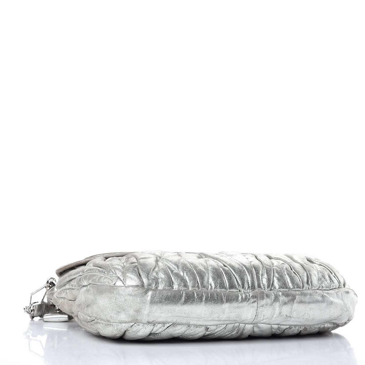 Metallic Nappa Matelasse Coffer Silver