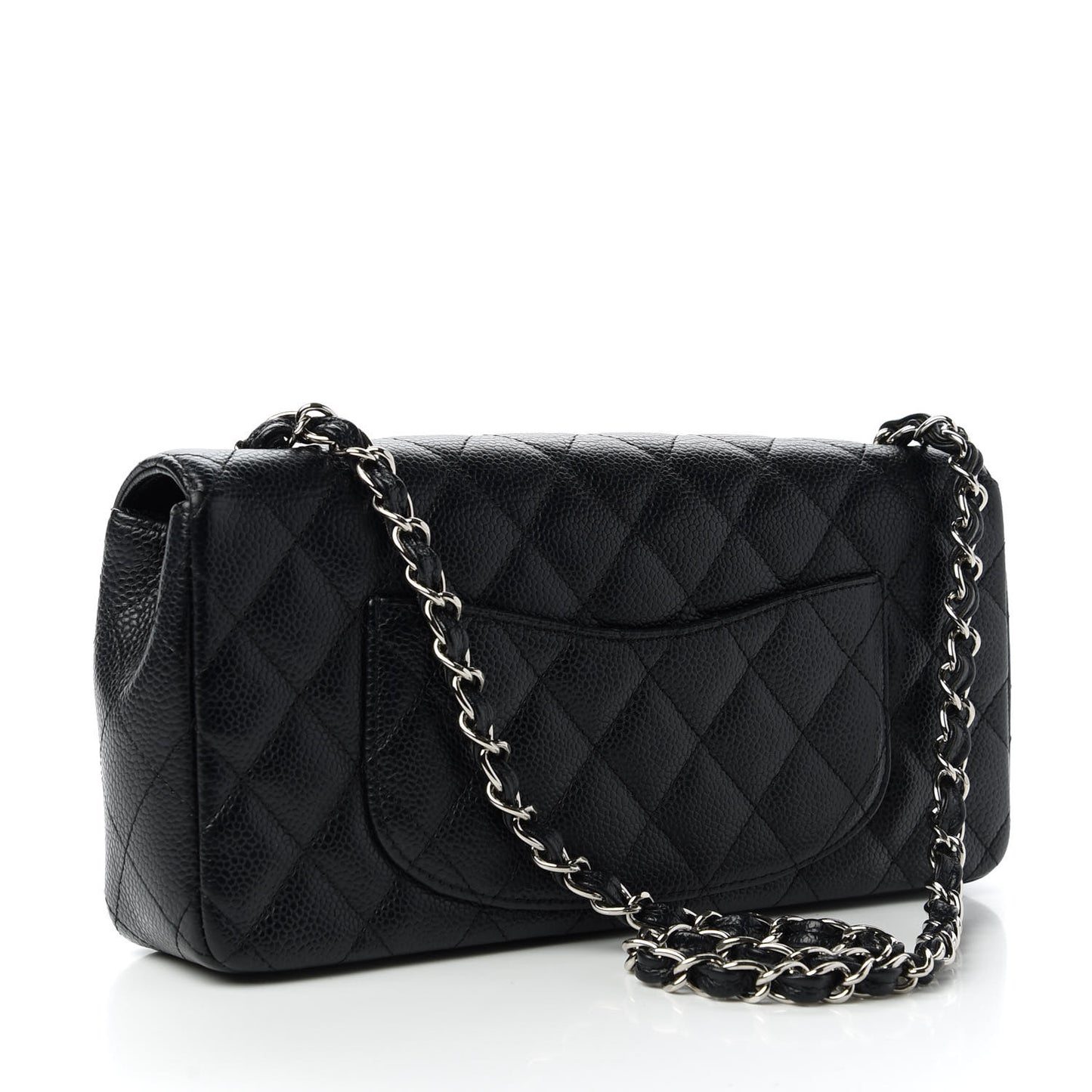 Caviar Quilted East West Flap Black