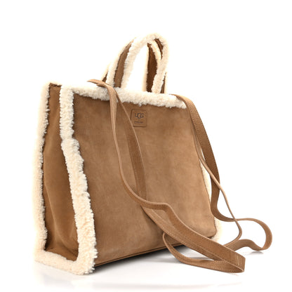 Telfar X UGG Suede Shearling Medium Shopping Bag Chestnut 2 of 8