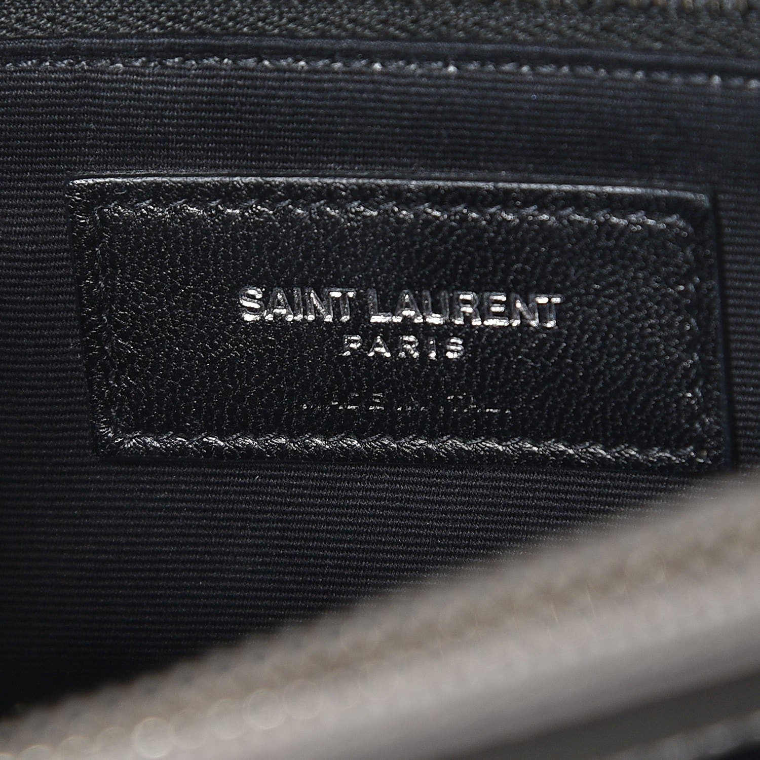 Saint Laurent Calfskin Y Quilted Monogram Medium Loulou Chain Satchel Light Gray 7 of 8