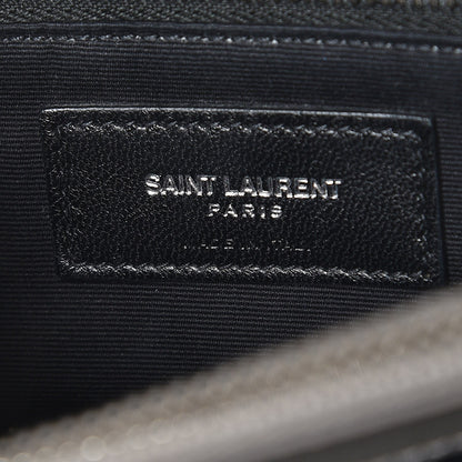 Saint Laurent Calfskin Y Quilted Monogram Medium Loulou Chain Satchel Light Gray 7 of 8