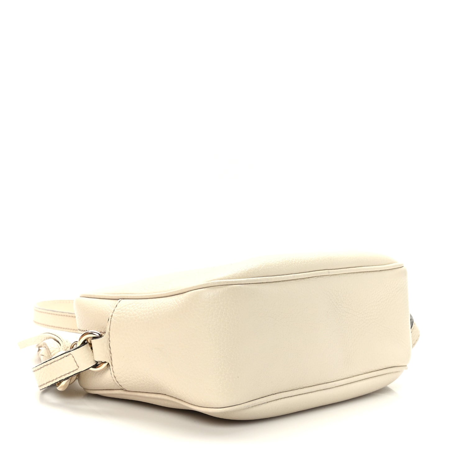 Pebbled Calfskin Small Soho Disco Bag Off White