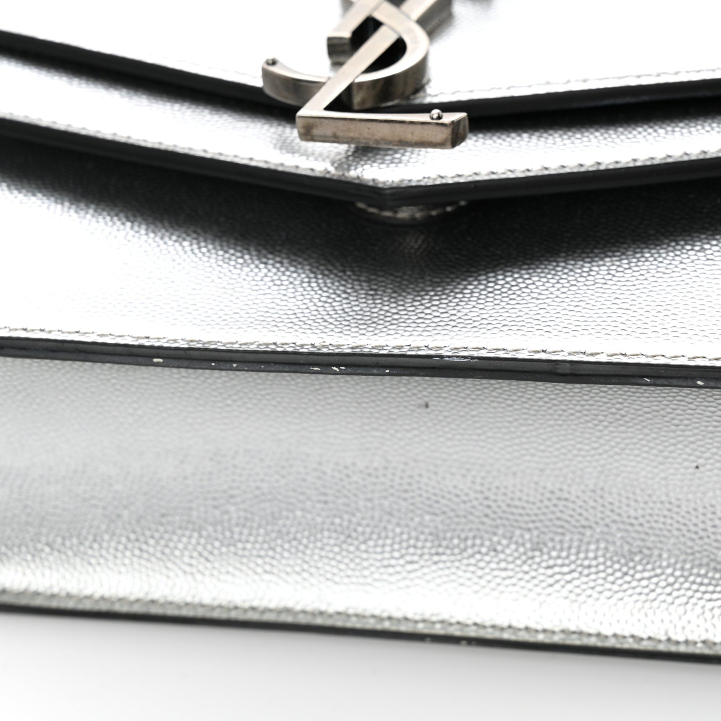 Grain De Poudre Monogram Medium Sulpice Shoulder Bag Silver