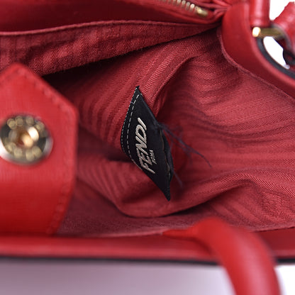 Fendi Vitello Elite Flamingo Petite 2Jours Tote Mattone 7 of 12
