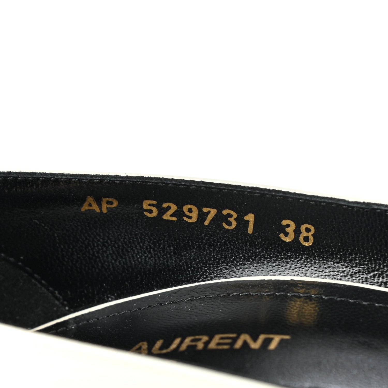 Saint Laurent Patent Calfskin Zoe 85 Pumps 38 Chiffon Neutro 8 of 9