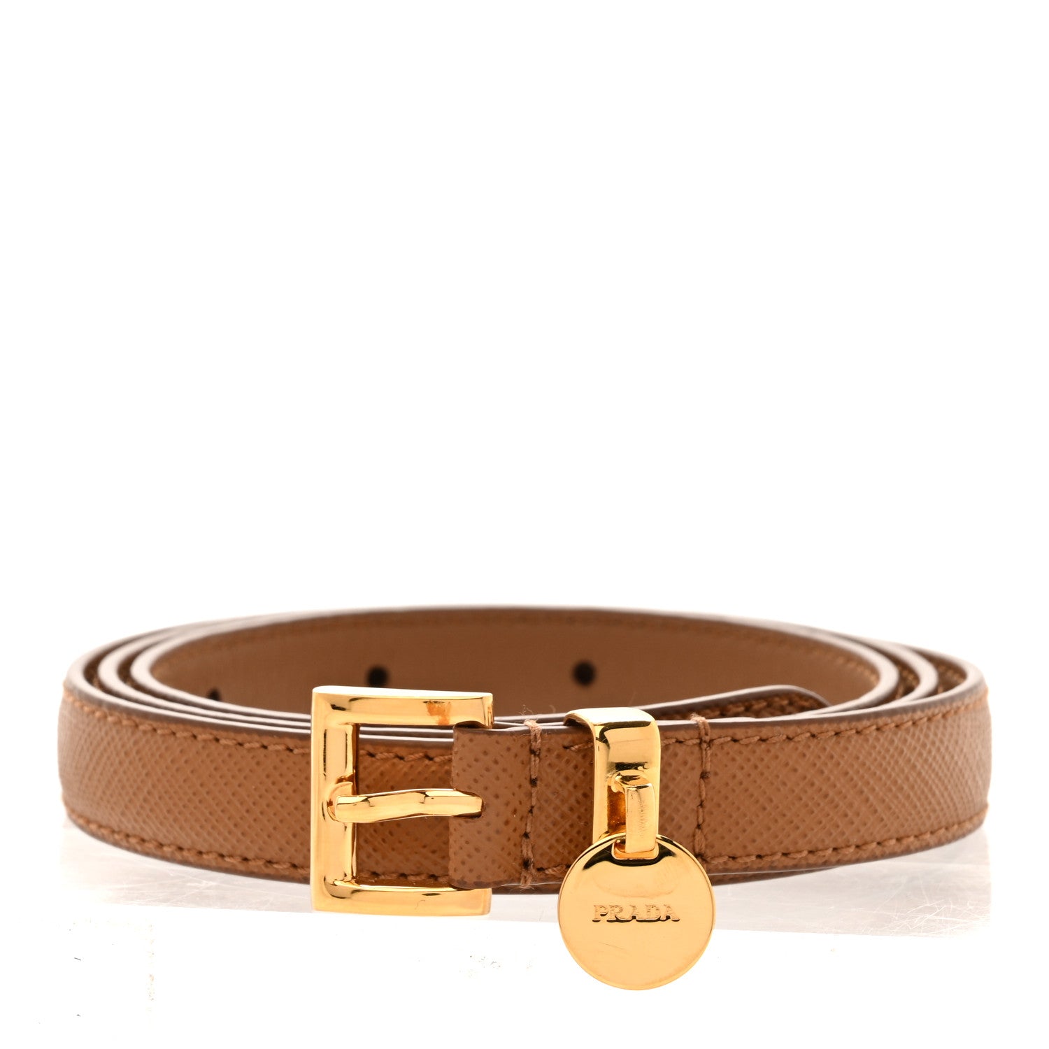 Prada Saffiano Belt 75 30 Caramel 1 of 7