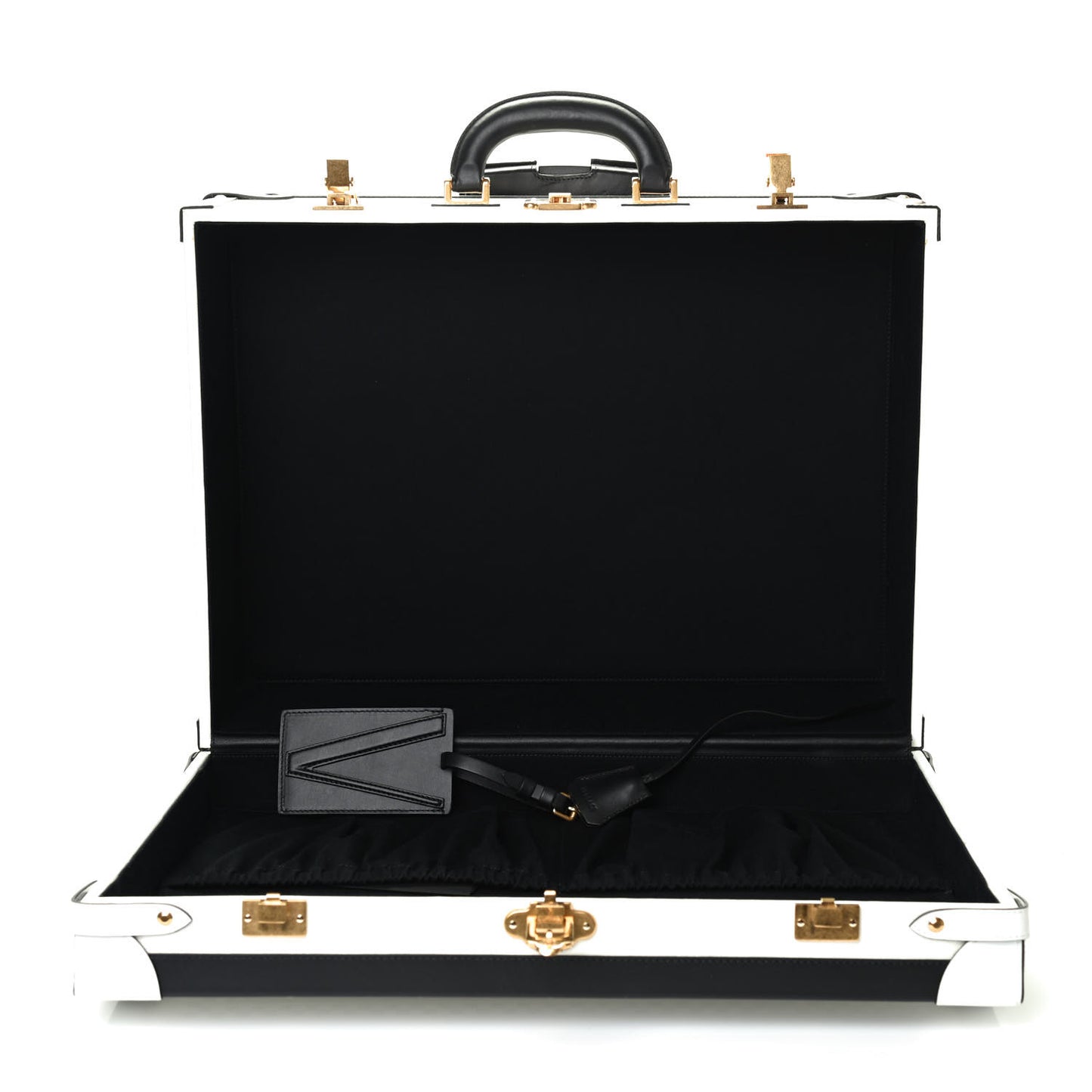 Calfskin 90's Vintage Logo Suitcase White Black