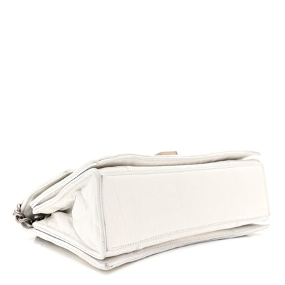 Balenciaga Crushed Calfskin Quilted Small Crush Chain Bag Optic White 4 of 10