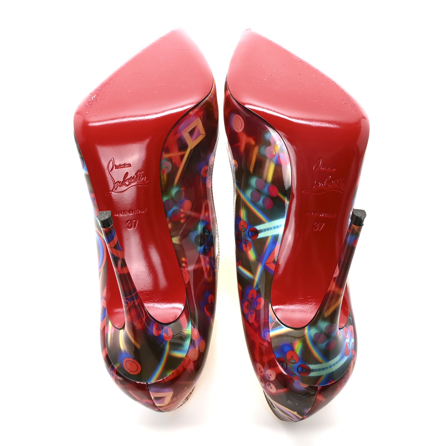 Patent Discolaser Hot Chick 100 Pumps 37 Multicolor Lin Yellow