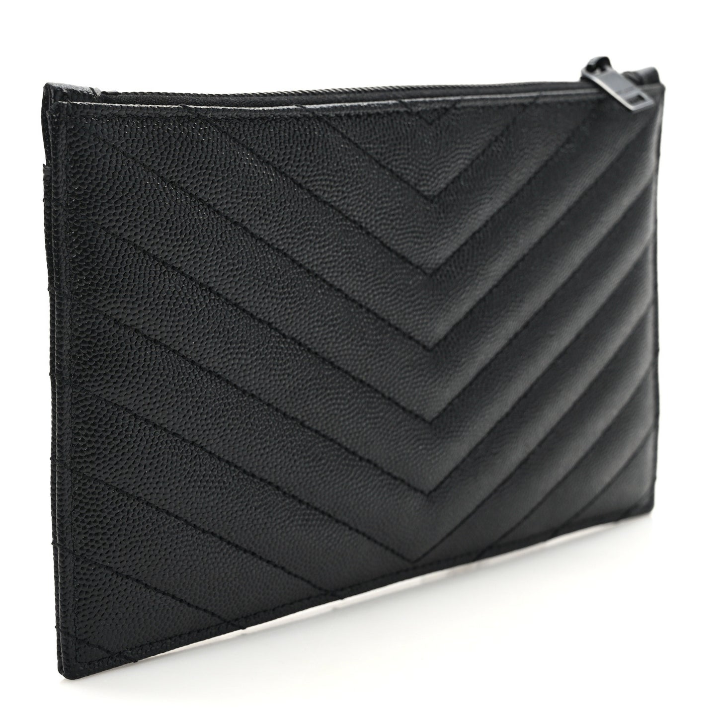 Grain De Poudre Chevron Monogram Bill Pouch Black Black