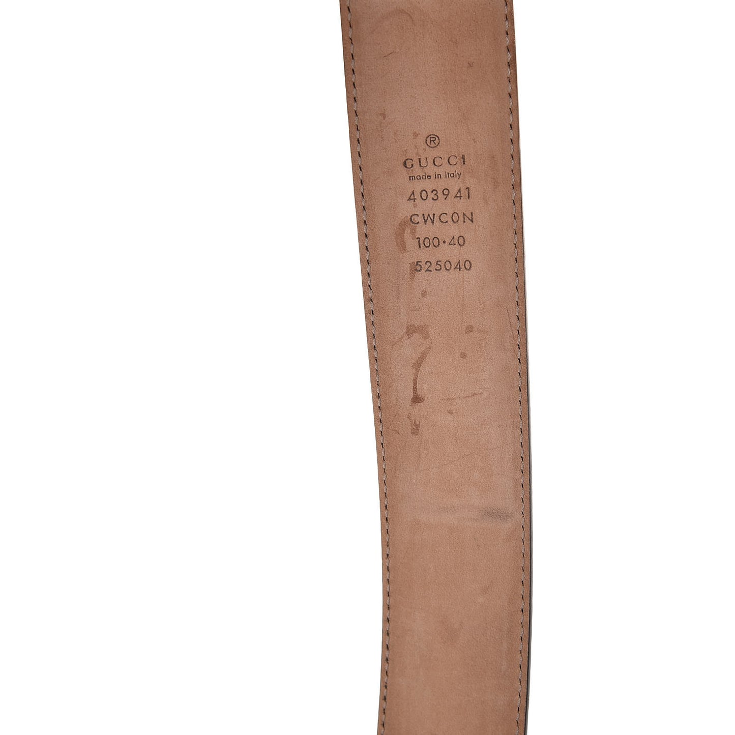 Guccissima Signature Belt 100 40 Light Blue