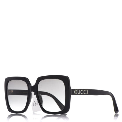 Gucci Crystal Square Frame GG Sunglasses GG0418S Black 1 of 8