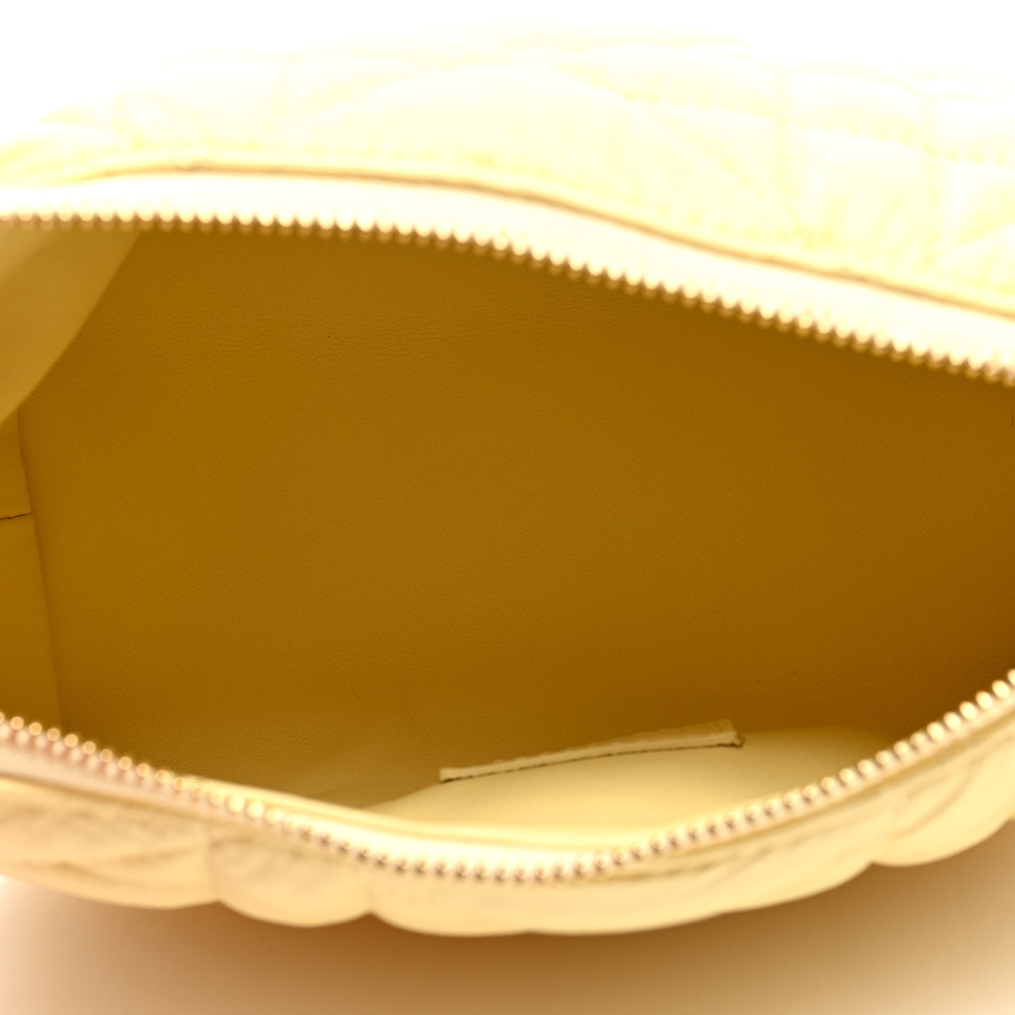 Calfskin Macrocannage Small Diortravel Nomad Pouch Pale Yellow