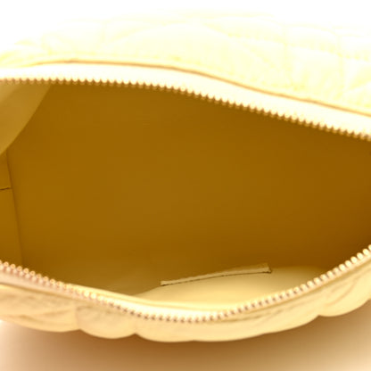 Christian Dior Calfskin Macrocannage Small Diortravel Nomad Pouch Pale Yellow 5 of 7