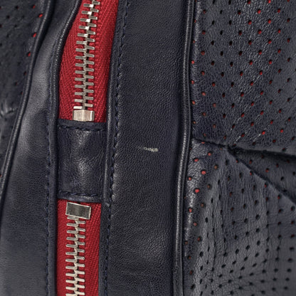 Chanel Lambskin Perforated Baseball Spirit Ligne Bag Navy 14 of 15
