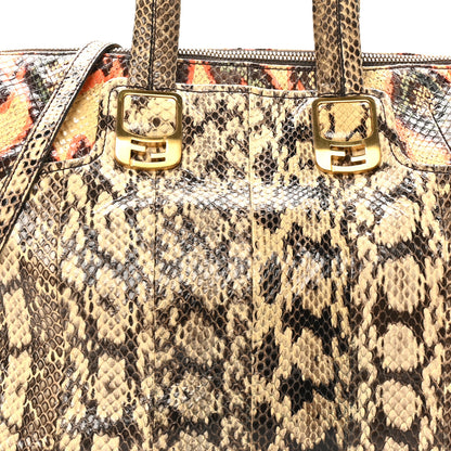 Fendi Snakeskin Large Chameleon Tote Multicolor 8 of 10