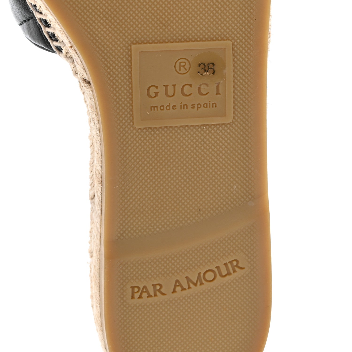 Gucci Nappa Matelasse GG Marmont Espadrille Slide Sandals 38 Black 6 of 9