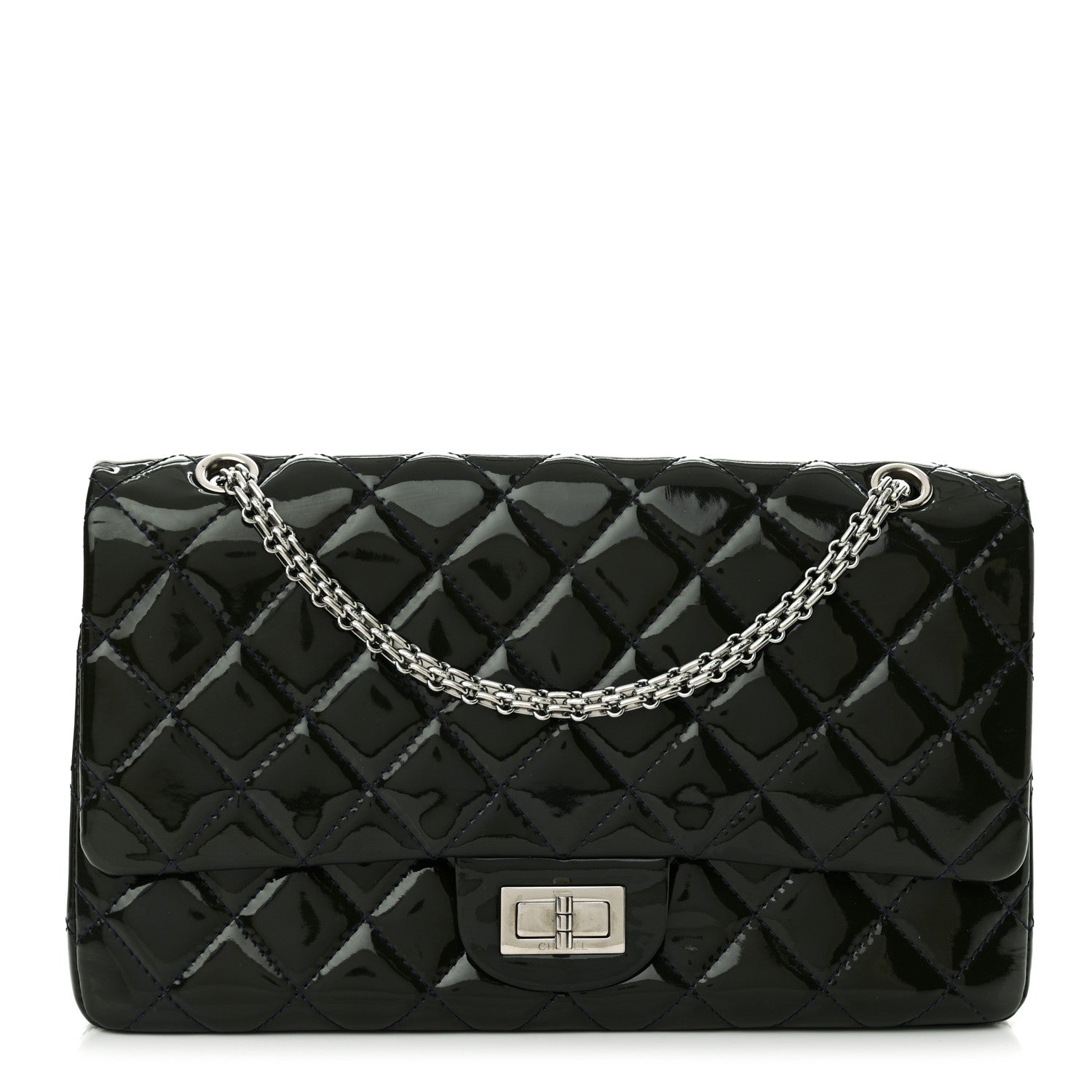 Chanel Patent Quilted 2.55 Reissue 227 Flap Navy 1 of 17