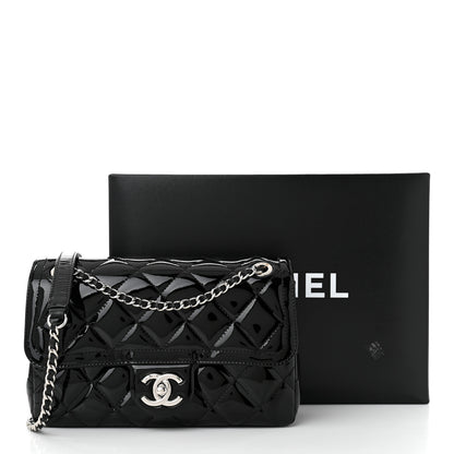 Chanel Patent Quilted Small Coco Shine Flap Black 11 of 11