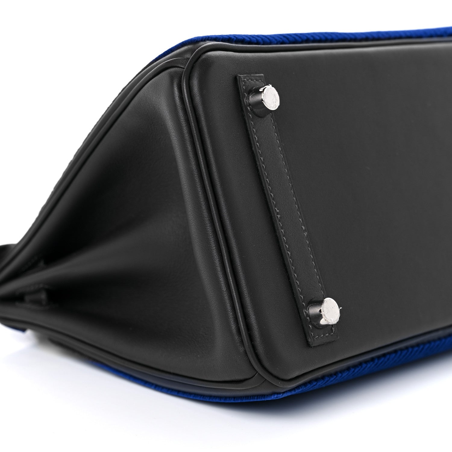 Hermes Corduroy Swift Cote A Cote Tuffetage Birkin 25 Bleu Saphir Caban 9 of 12