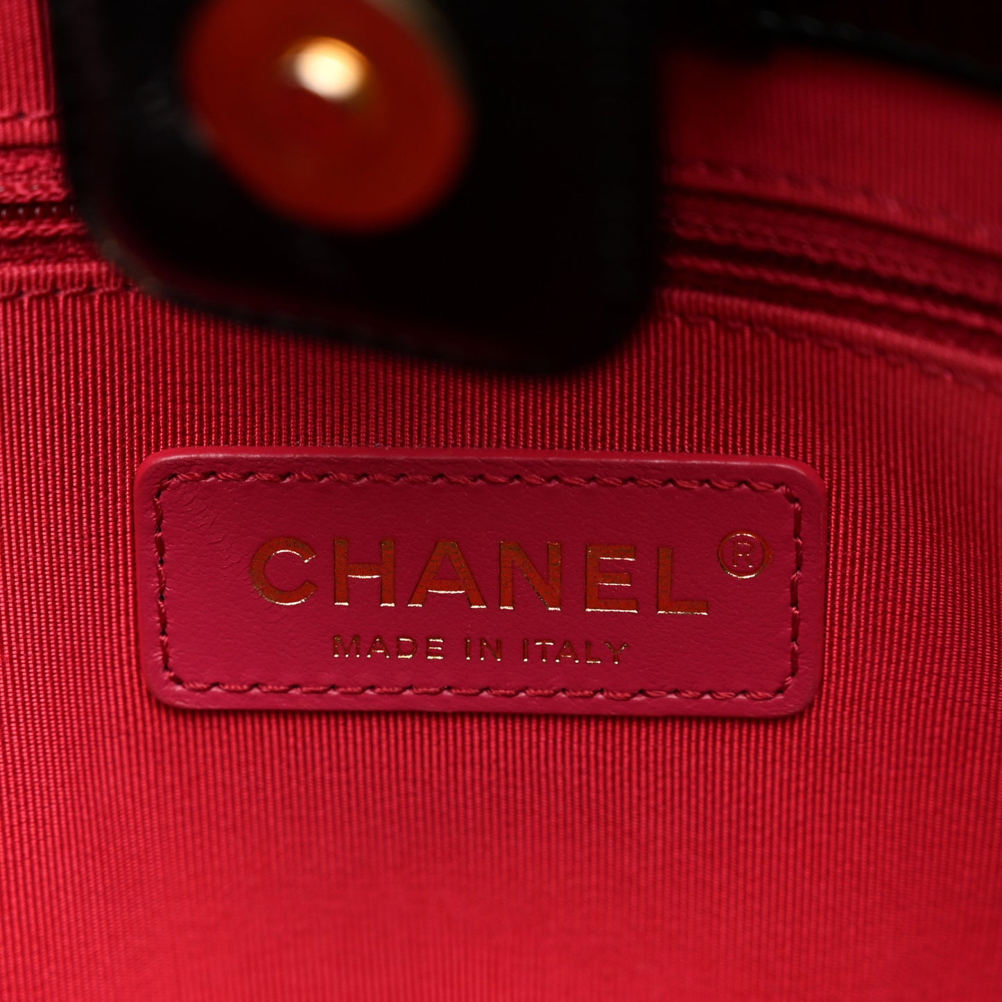 Shiny Aged Calfskin Shopping Bag Black