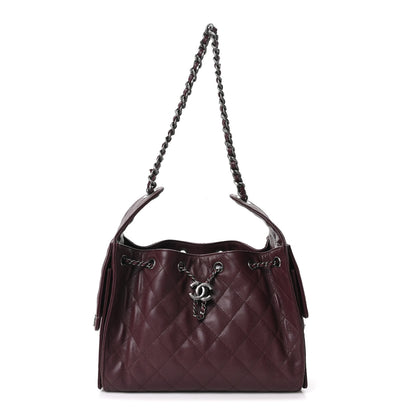 Chanel Caviar Quilted Small Chanel 25 Handbag Dark Burgundy 1 of 10