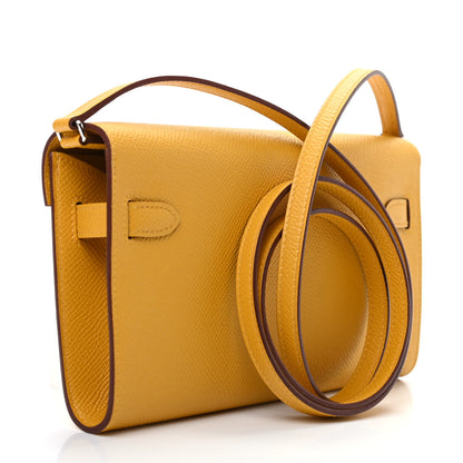 Hermes Epsom Kelly Wallet To Go Jaune Ambre 2 of 9