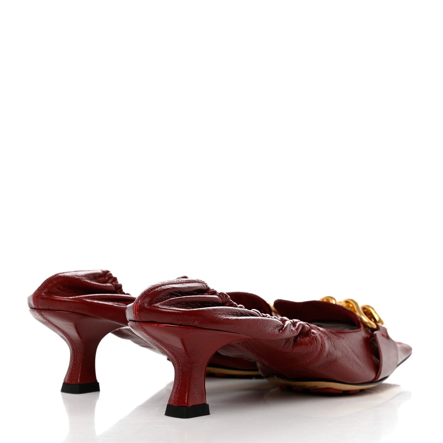 Crushed Nappa Madame Pumps 39.5 Burgundy