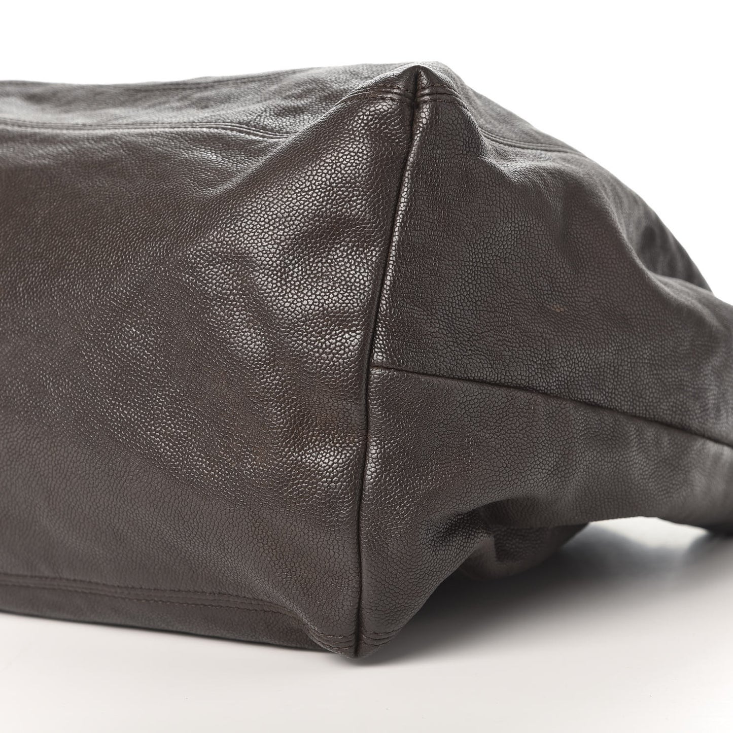 Distressed Caviar XL Coco Cabas Brown