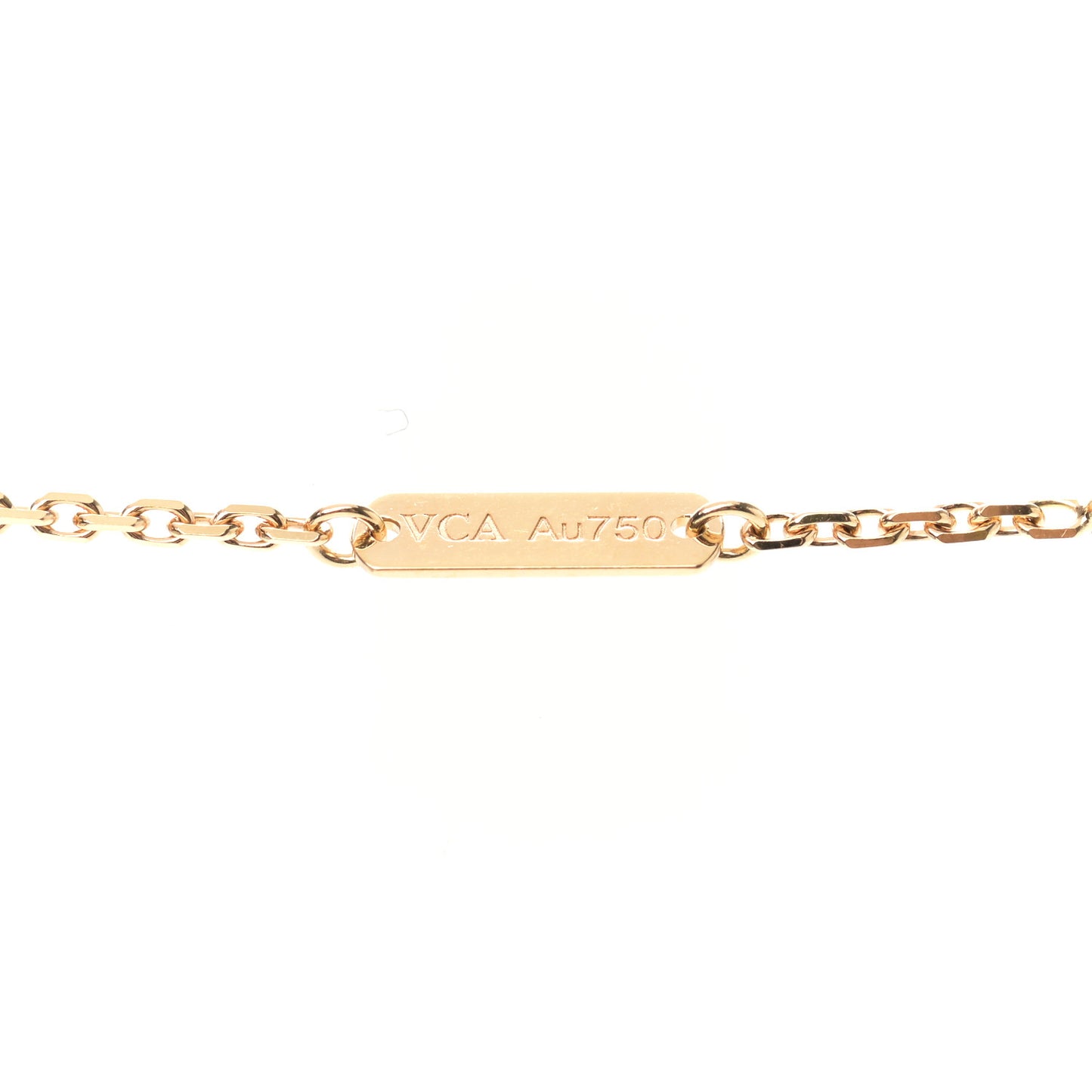 18K Yellow Gold Mother of Pearl Vintage Alhambra Pendant Necklace